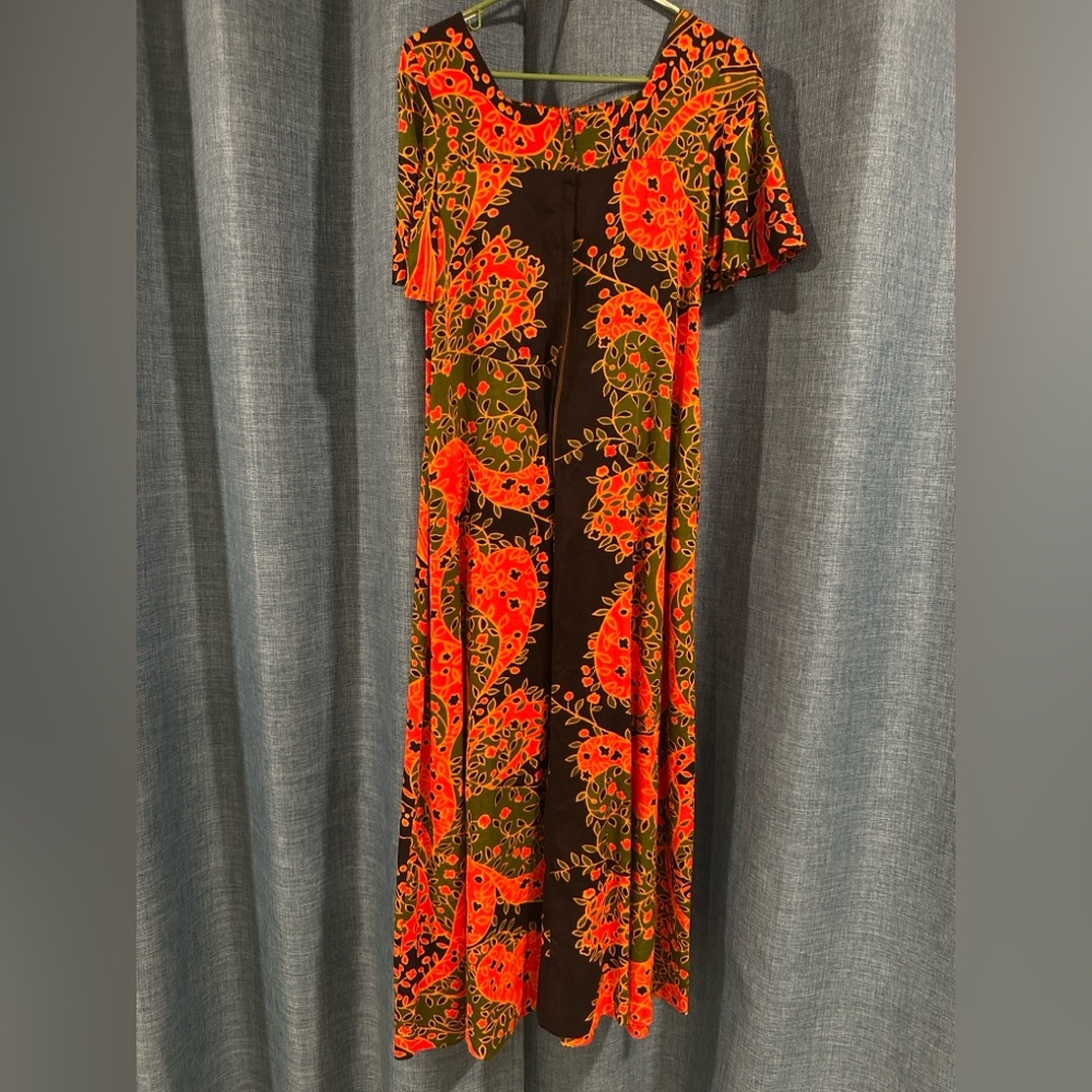 Vintage 1960s Hawaiian Togs Maxi Dress XS